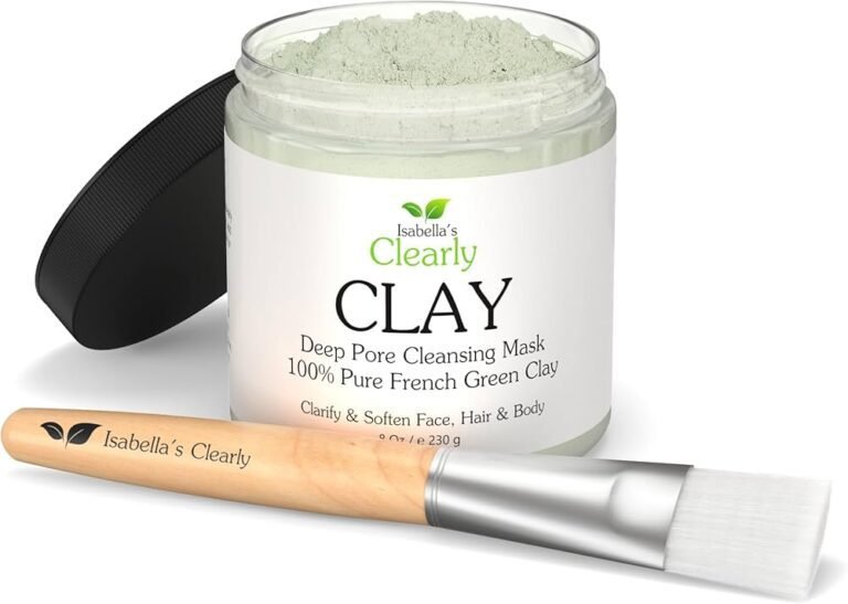 argile verte appliquee sur une peau