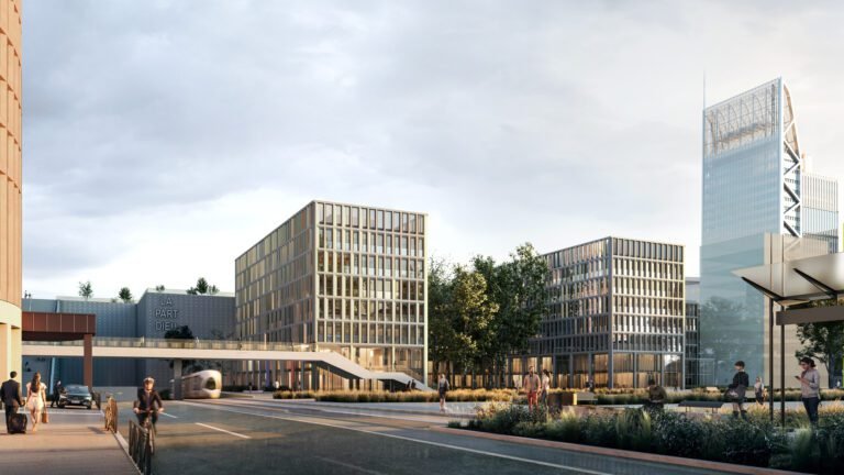 batiment moderne de big bang a la roche sur yon