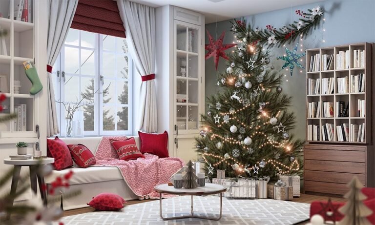Comment décorer sa maison pour Noël avec des idées créatives 19 decoration de noel creative dans une maison