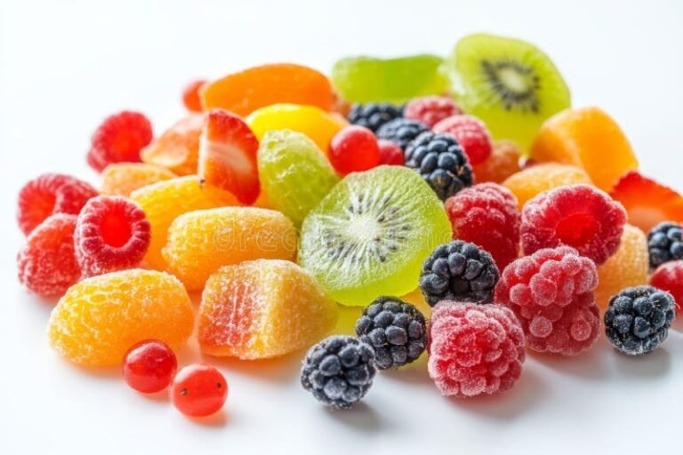 des pastilles et petits pois colores