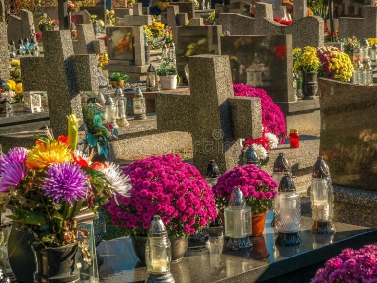 Comment fleurir une tombe à distance de manière respectueuse 26 fleurs colorees sur une tombe paisible