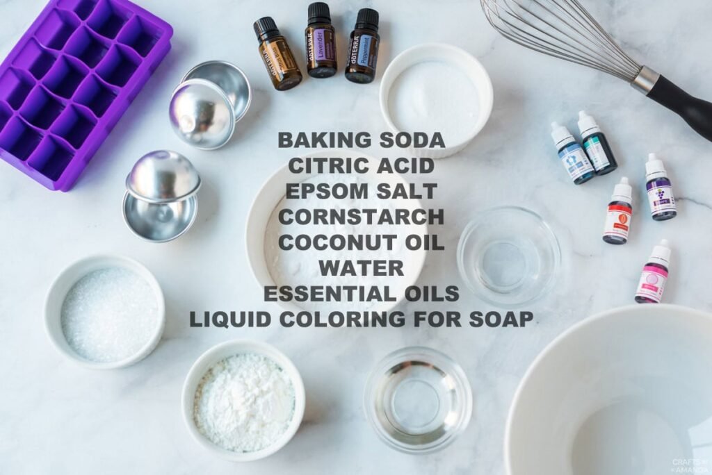 materiaux pour fabriquer des boules de bain