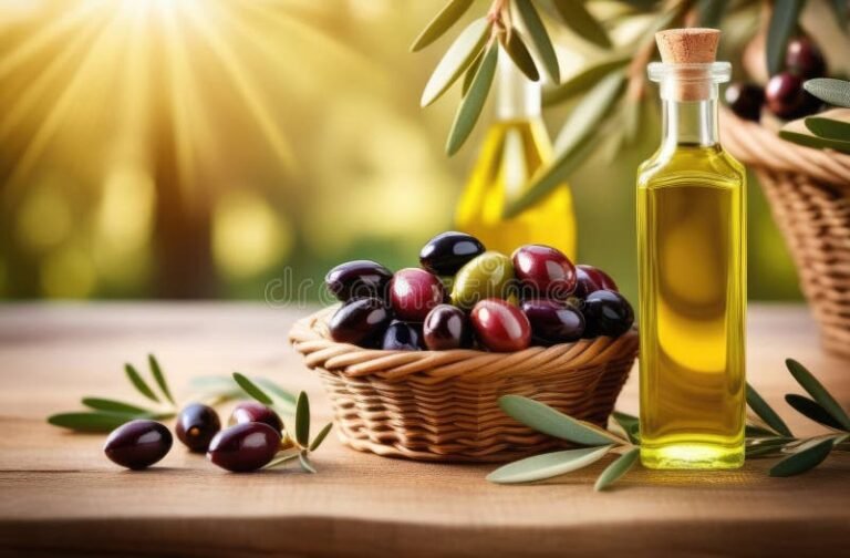 olives fraiches sur une table en bois