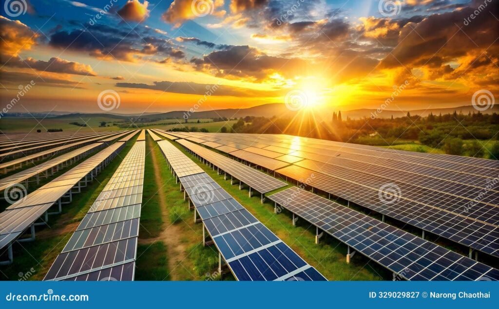 panneaux solaires brillants sous le soleil