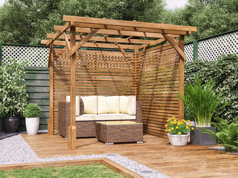 Comment choisir une pergola à lames orientables chez Brico Dépôt 16 pergola moderne en bois avec lames orientables