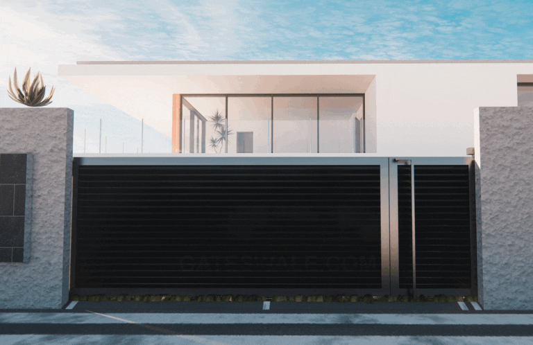 Comment choisir un portail coulissant avec portillon intégré chez Brico Dépôt 14 portail coulissant moderne avec portillon integre