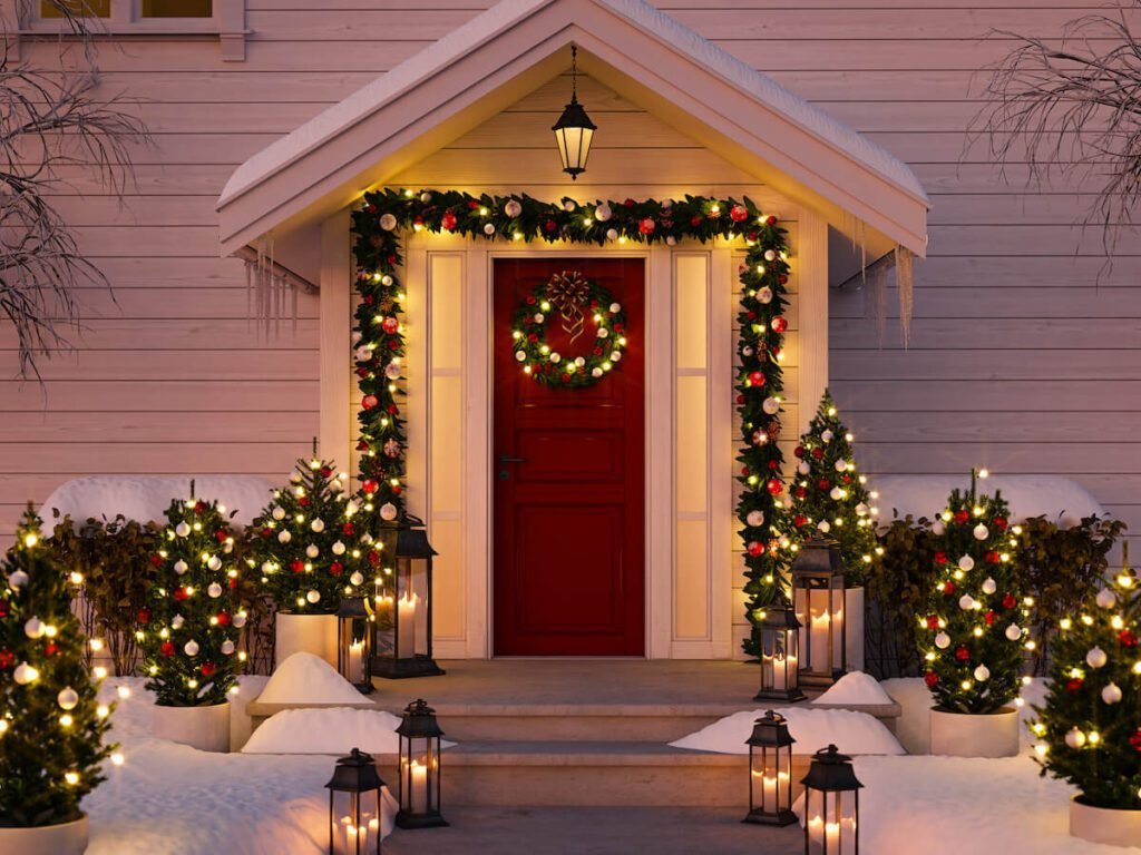 Comment décorer la porte d’entrée pour Noël avec style
