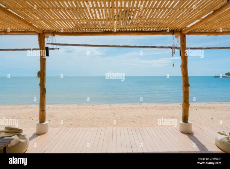 terrasse en bois sur lit de sable