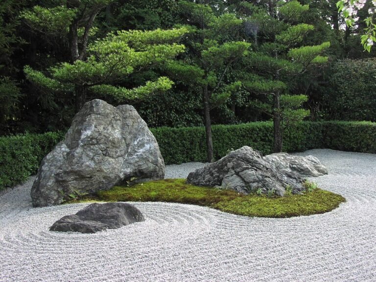 Qu'est-ce qui rend le jardin zen du Quistillic si unique et apaisant 34 un jardin zen avec pierres et mousse